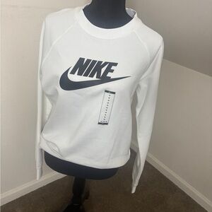 Nike Women's Black and White Logo Sweatshirt